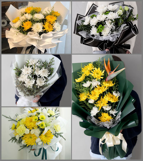 河北沧州盐山县小营乡白事花束代送